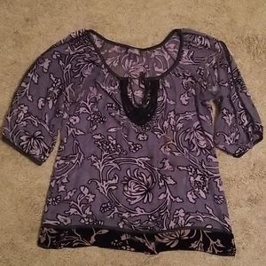 Hale Bob Purple Silk/Rayon shirt.  Size M.